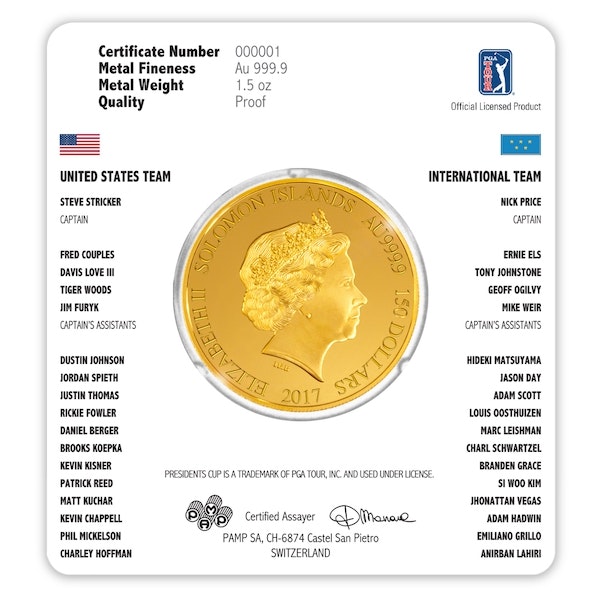 Presidents Cup 1 5 Oz Gold Coin Rosland Capital